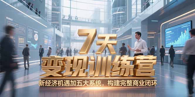 7天咨询师变现训练营，新经济机遇加五大系统，构建完整商业闭环-shxbox省心宝盒
