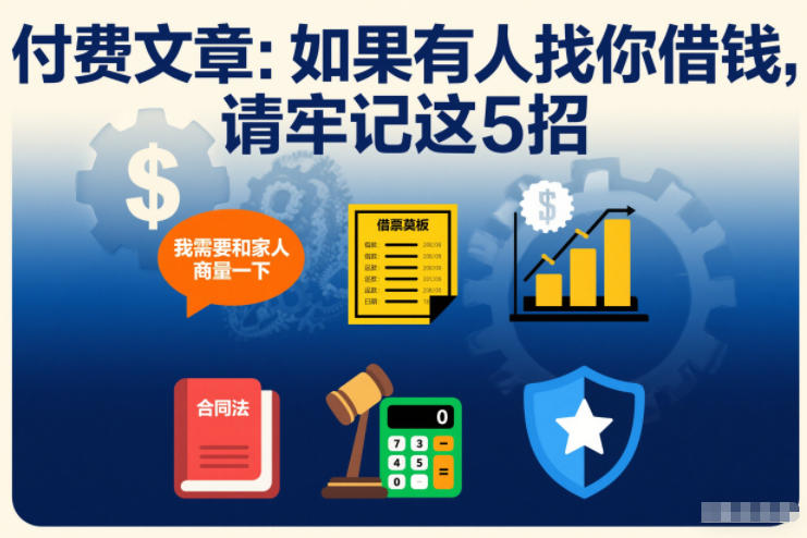 付费文章：如果有人找你借钱，请牢记这5招-shxbox省心宝盒