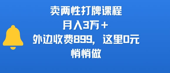 卖两性打牌课程，月入3W+外边收费899的课程，这里0元，悄悄做-shxbox省心宝盒