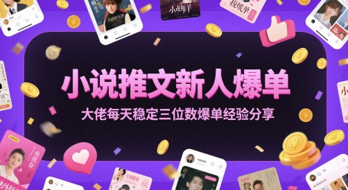 小说推文新人爆单大佬每天稳定三位数爆单经验分享-shxbox省心宝盒