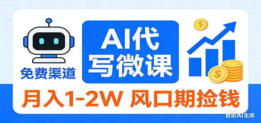 2026告别打工！AI 代写微课，提供免费渠道，月入 1-2W 风口期捡钱-shxbox省心宝盒