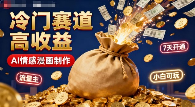 公众号冷门赛道，用AI做情感漫画，7天开通流量主，操作简单，小白可玩-shxbox省心宝盒