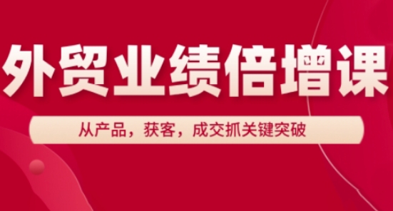 外贸业绩倍增课，从产品，获客，成交抓关键突破-shxbox省心宝盒