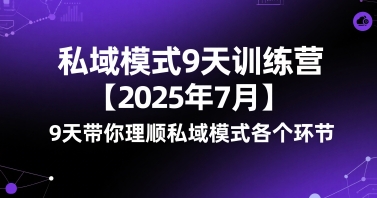 私域模式9天训练营【2025年7月】​9天带你理顺私域模式各个环节-shxbox省心宝盒