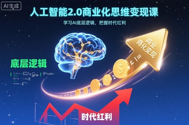 人工智能2.0商业化思维变现课，学习AI底层逻辑，把握时代红利-shxbox省心宝盒