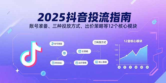 2025抖音投流指南，账号准备、三种投放方式、出价策略等12个核心模块-shxbox省心宝盒