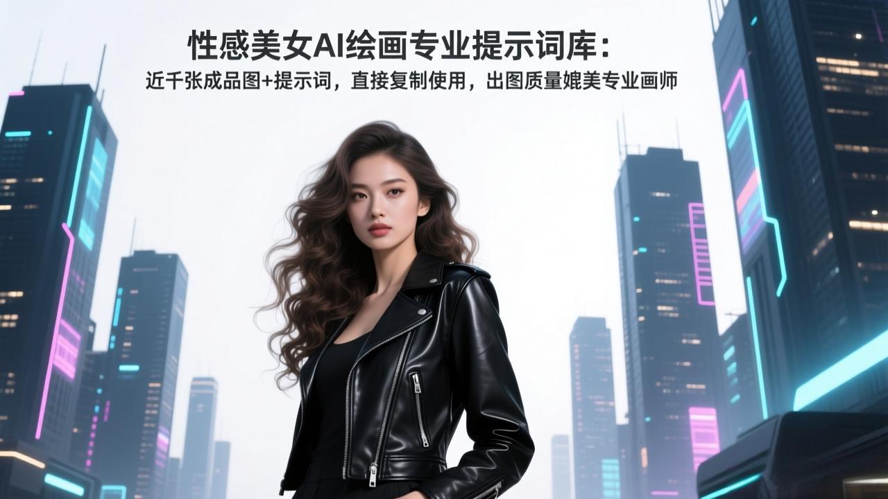 性感美女AI绘画专业提示词库：近千张成品图+提示词，直接复制使用，出图质量媲美专业画师-shxbox省心宝盒