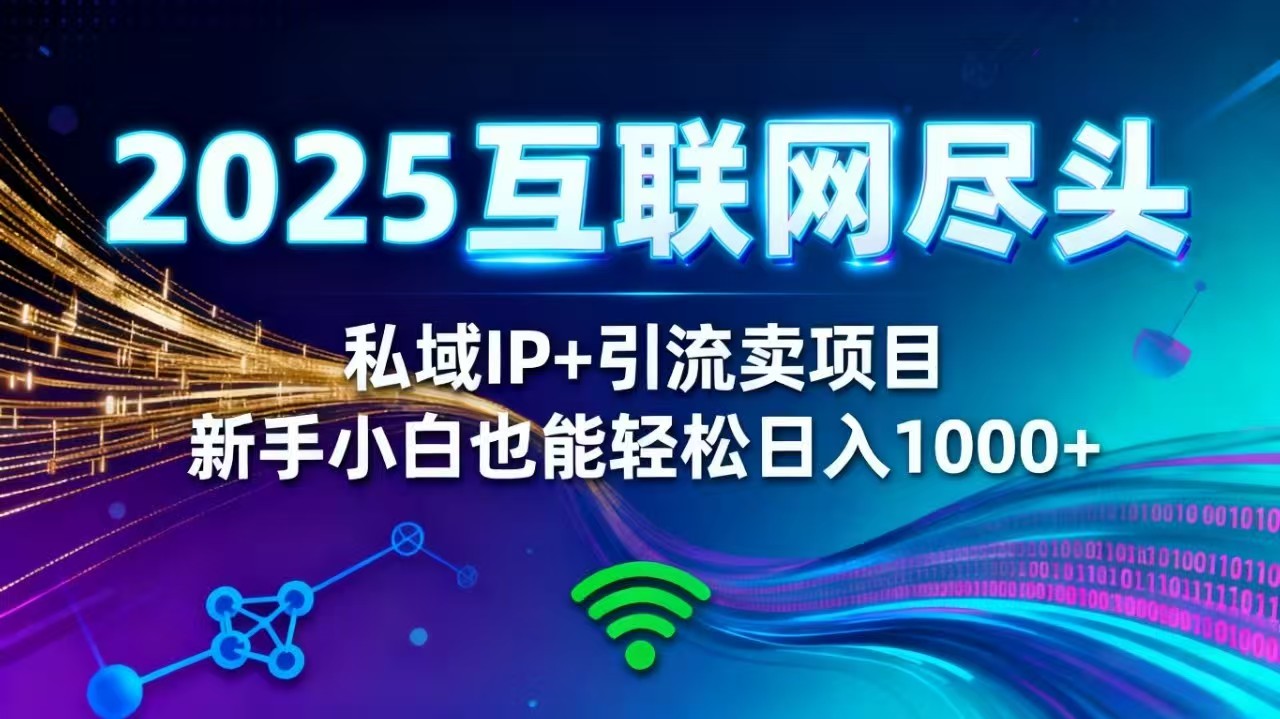 2025网创尽头王炸项目！私域 IP + 精准引流，新手小白在家躺赚日入 1000+-shxbox省心宝盒