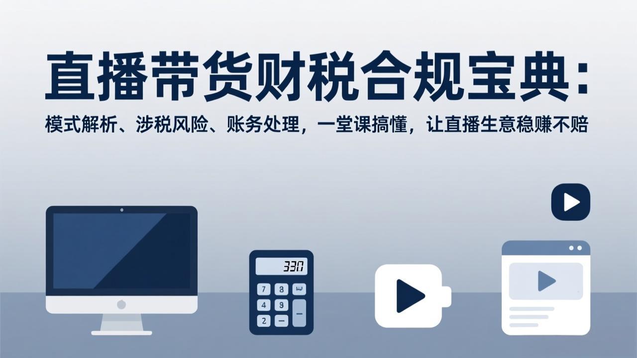 直播带货财税合规宝典：模式解析、涉税风险、账务处理，一堂课搞懂，让直播生意稳赚不赔-shxbox省心宝盒