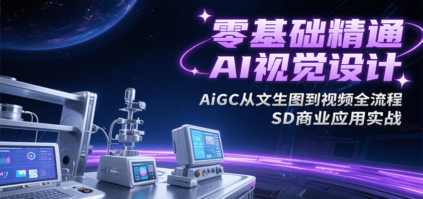 零基础精通AI视觉设计，AiGC从文生图到视频全流程，SD商业应用实战-shxbox省心宝盒