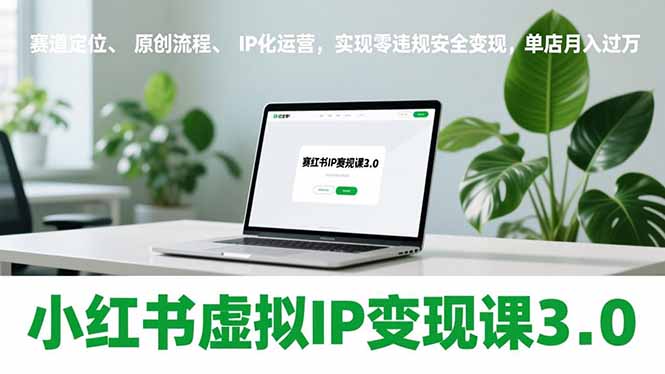 小红书虚拟IP变现课3.0，赛道定位、原创流程、IP化运营，实现零违规安全变现，单店月入过万-shxbox省心宝盒