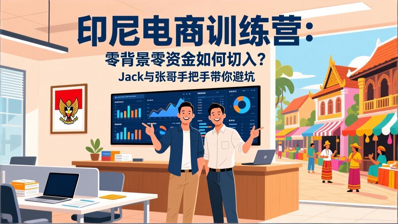 印尼电商训练营：零背景零资金如何切入？Jack与张哥手把手带你避坑-shxbox省心宝盒