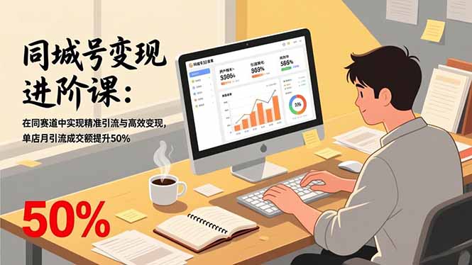 同城号变现进阶课：在同城赛道中实现精准引流与高效变现，单店月引流成交额提升50%-shxbox省心宝盒