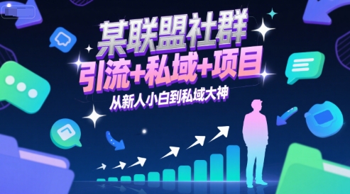 某联盟社群，引流+私域+项目，从新人小白到私域大神-shxbox省心宝盒