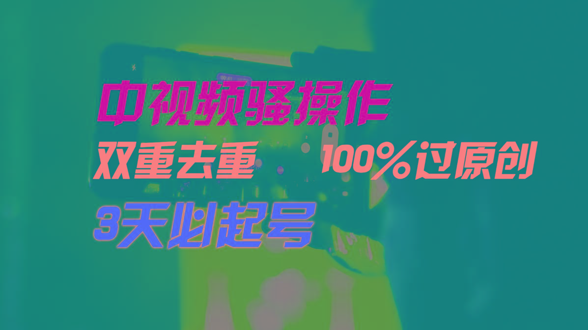 中视频骚操作，双重去重100%过原创，3天比必起号，简单无脑，月入3W+-shxbox省心宝盒