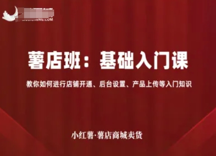 小红薯薯店商城卖货，基础入门课，教你如何进行店铺开通、后台设置、产品上传等入门知识-shxbox省心宝盒