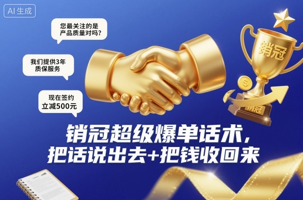 销冠超级爆单话术，把话说出去+把钱收回来-shxbox省心宝盒