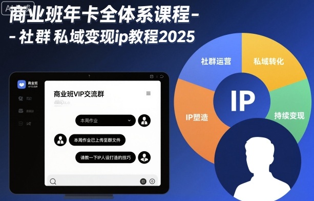 商业班年卡全体系课程-社群私域变现ip教程2025-shxbox省心宝盒