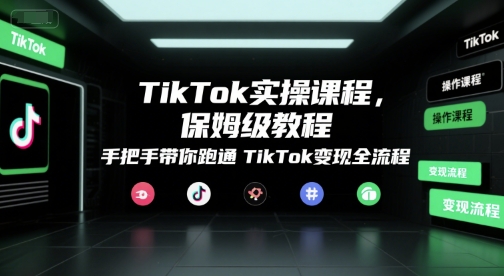 TikTok实操课程，保姆级教程，手把手带你跑通TikTok变现全流程-shxbox省心宝盒
