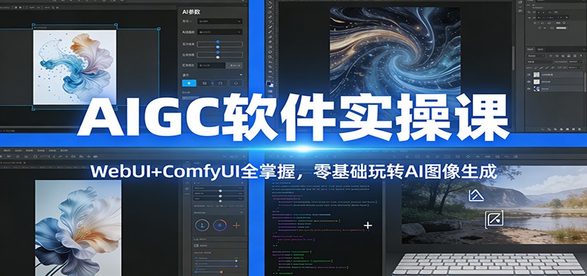 AIGC软件实操课：WebUI+ComfyUI全掌握，零基础玩转AI图像生成-shxbox省心宝盒