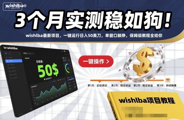 3个月实测稳如狗！wishlba最新项目，一键运行日入50美刀，单窗口躺挣，保姆级教程全给你【揭秘】-shxbox省心宝盒