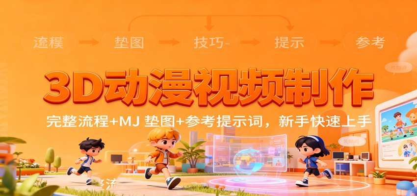 3D动漫视频制作，完整流程+MJ 垫图+参考提示词，新手快速上手-shxbox省心宝盒