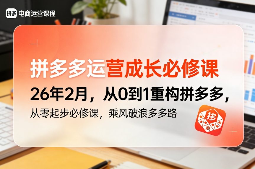 拼多多运营成长必修课26年2月，从0到1重构拼多多，从零起步必修课，乘风破浪多多路-shxbox省心宝盒