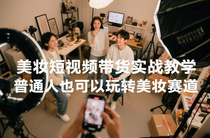 美妆短视频带货实战教学，普通人也可以玩转美妆赛道-shxbox省心宝盒