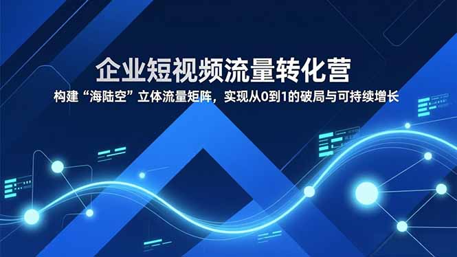 企业短视频流量转化营，构建“海陆空”立体流量矩阵，实现从0到1的破局与可持续增长-shxbox省心宝盒