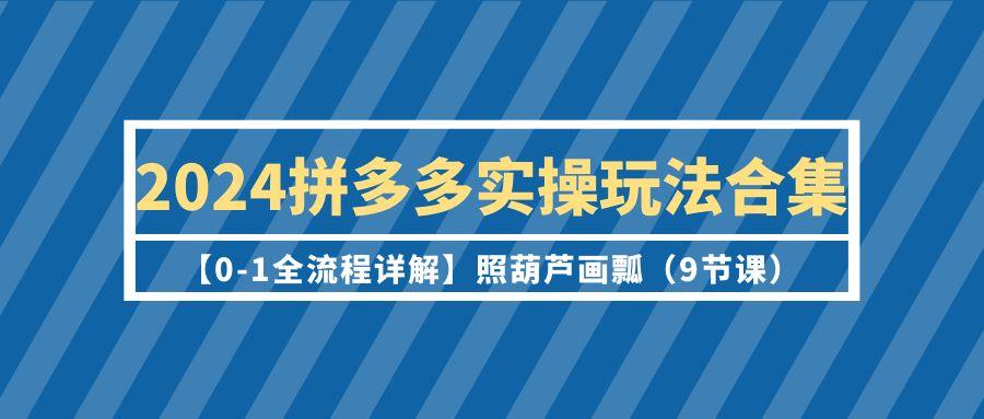 (9559期)2024拼多多实操玩法合集【0-1全流程详解】照葫芦画瓢(9节课)-shxbox省心宝盒