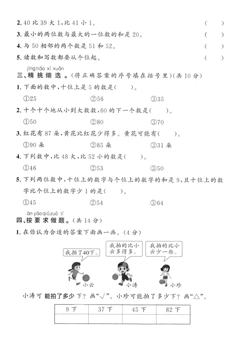 2025青岛63一下数学第四单元拔尖测试卷2-shxbox省心宝盒