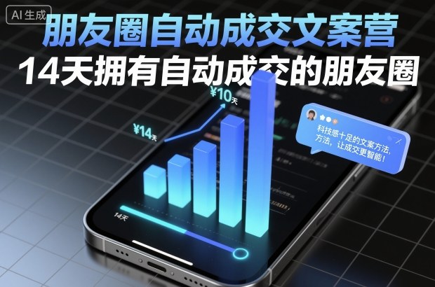 朋友圈自动成交文案营，14天拥有自动成交的朋友圈-shxbox省心宝盒