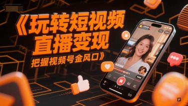 玩转短视频直播变现，把握视频号金风口-shxbox省心宝盒