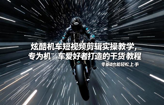 炫酷机车短视频剪辑实操教学，专为机车爱好者打造的干货教程，零基础也能轻松上手-shxbox省心宝盒