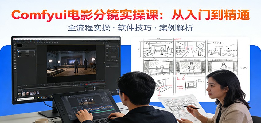 ComfyUI电影分镜实操课：分镜一致性，全流程AI视频制作，零基础也能做专业分镜-shxbox省心宝盒