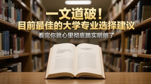 付费文章：一文道破！目前最佳的大学专业选择建议，看完你就心里彻底踏实明朗了-shxbox省心宝盒