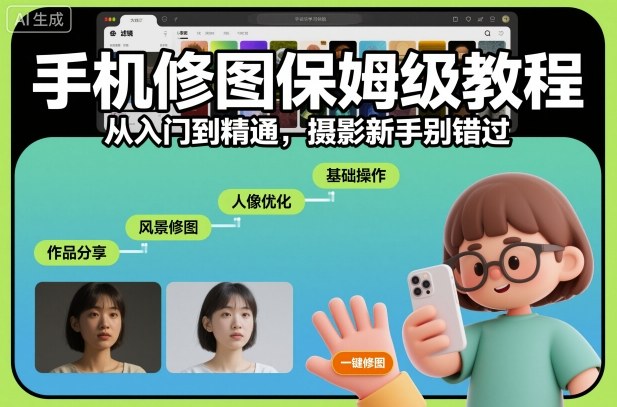 手机修图保姆级教程，从入门到精通，摄影新手别错过-shxbox省心宝盒