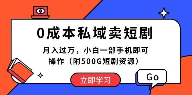 0成本私域卖短剧，月入过万，小白一部手机即可操作(附500G短剧资源-shxbox省心宝盒