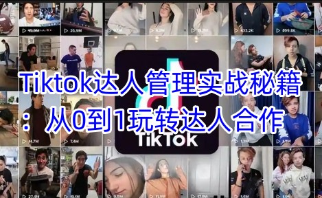 Tiktok达人管理实战秘籍：从0到1玩转达人合作-shxbox省心宝盒