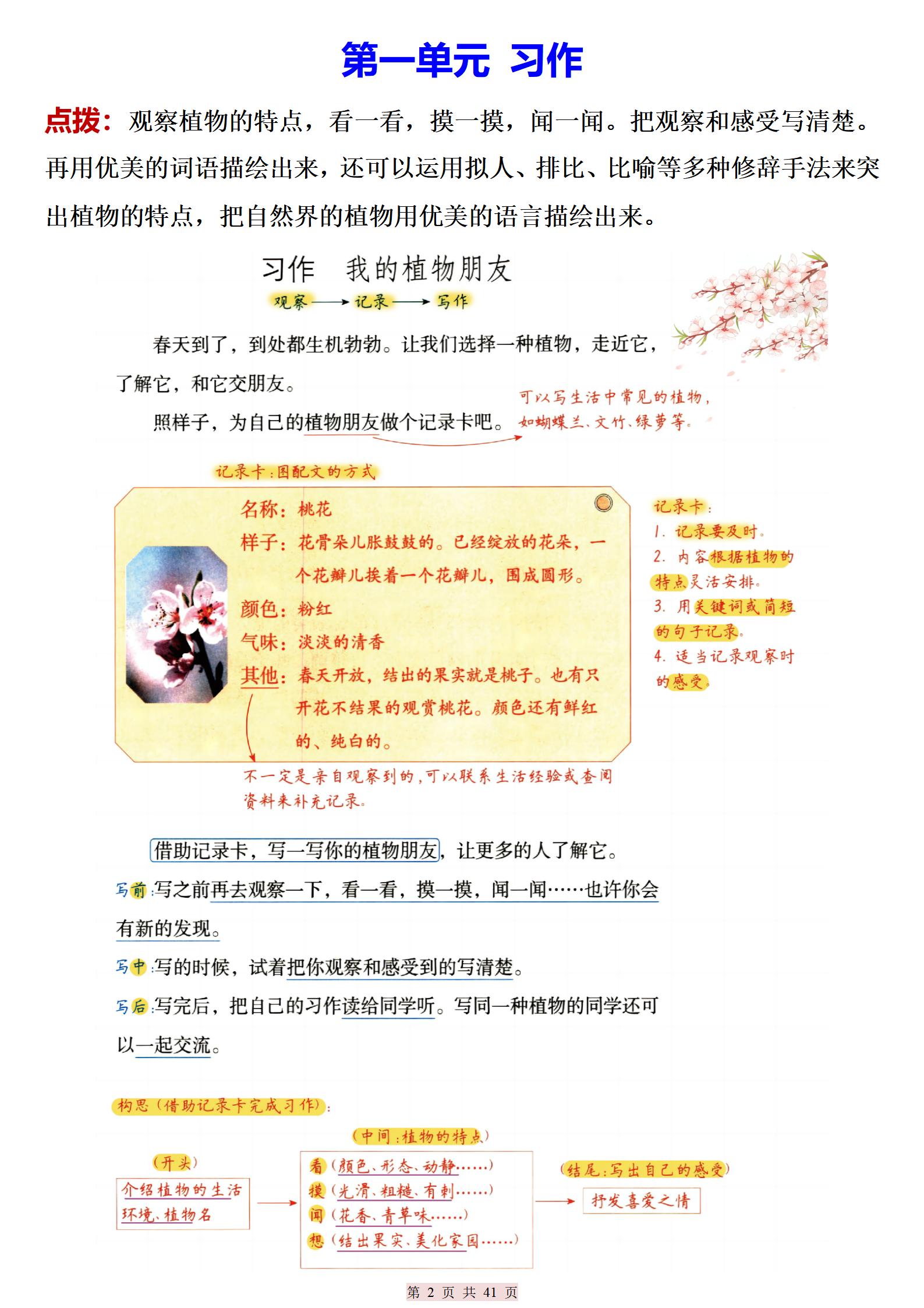 三下语文期末复习习作写作技巧及范文分析（41页）-shxbox省心宝盒