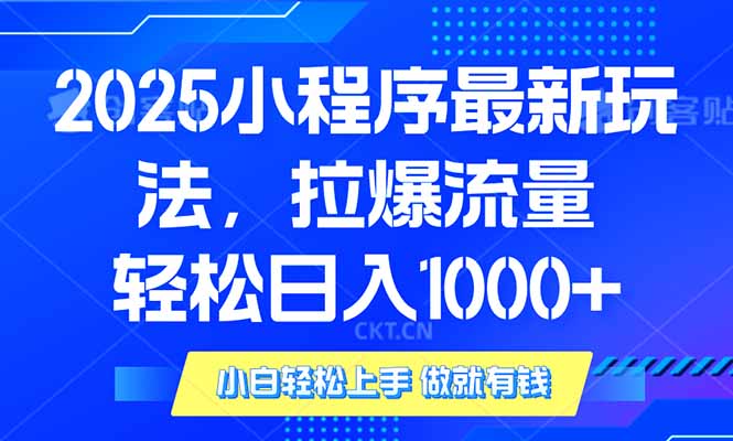2025年小程序最新玩法，流量直接拉爆，单日稳定变现1000+-shxbox省心宝盒