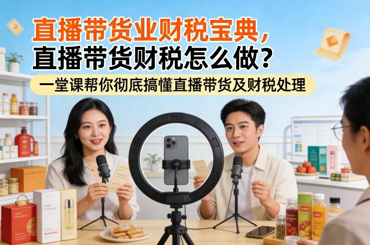 直播带货业财税宝典，直播带货财税怎么做？一堂课帮你彻底搞懂直播带货及财税处理-shxbox省心宝盒