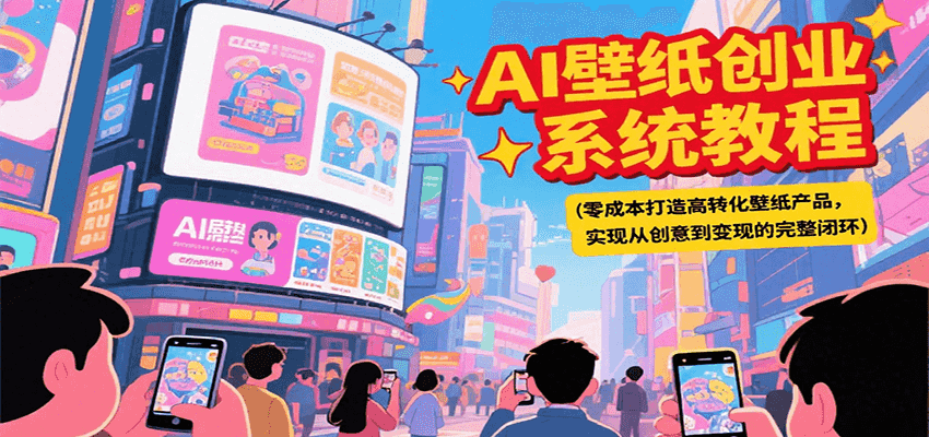 AI壁纸创业系统教程，零成本打造高转化壁纸产品，实现从创意到变现的完整闭环-shxbox省心宝盒