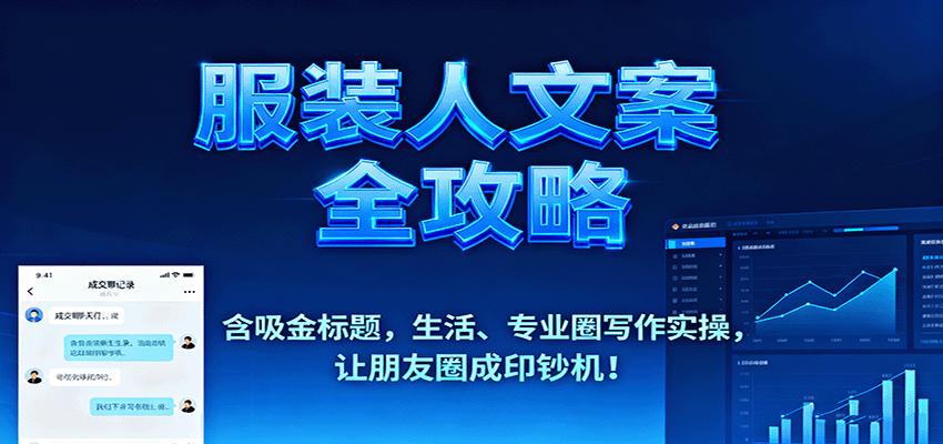 服装人文案全攻略，含吸金标题，生活、专业圈写作实操，让朋友圈成印钞机！-shxbox省心宝盒