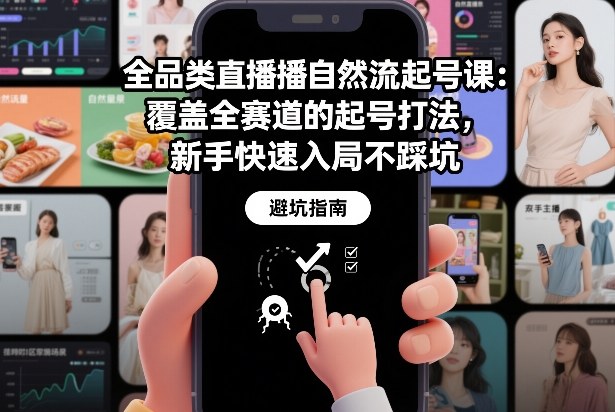全品类直播自然流起号课：覆盖全赛道的起号打法，新手快速入局不踩坑-shxbox省心宝盒