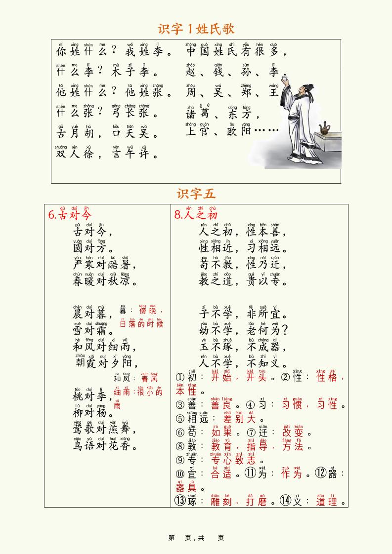 新一下语文寒假预习全册必背知识汇总（十三类知识点）17页-shxbox省心宝盒