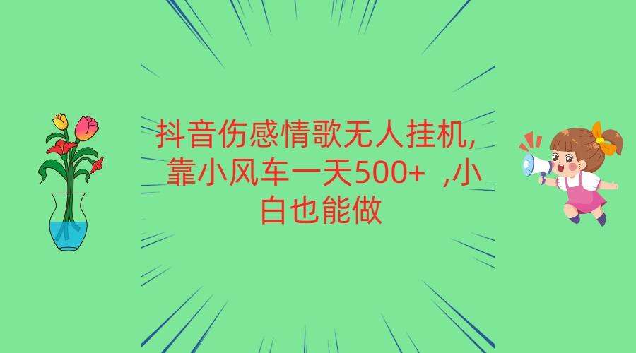 抖音伤感情歌无人挂机 靠小风车一天500+ 小白也能做-shxbox省心宝盒