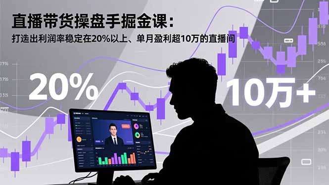 直播带货操盘手掘金课：打造出利润率稳定在20%以上、单月盈利超10万的直播间-shxbox省心宝盒