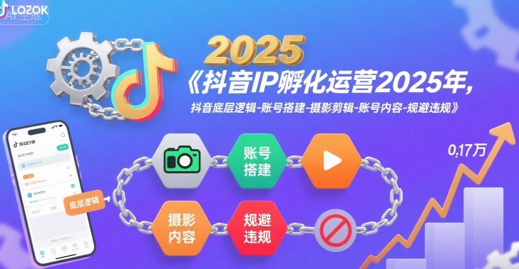 抖音IP孵化运营2025年，抖音底层逻辑-账号搭建-摄影剪辑-账号内容-规避违规-shxbox省心宝盒