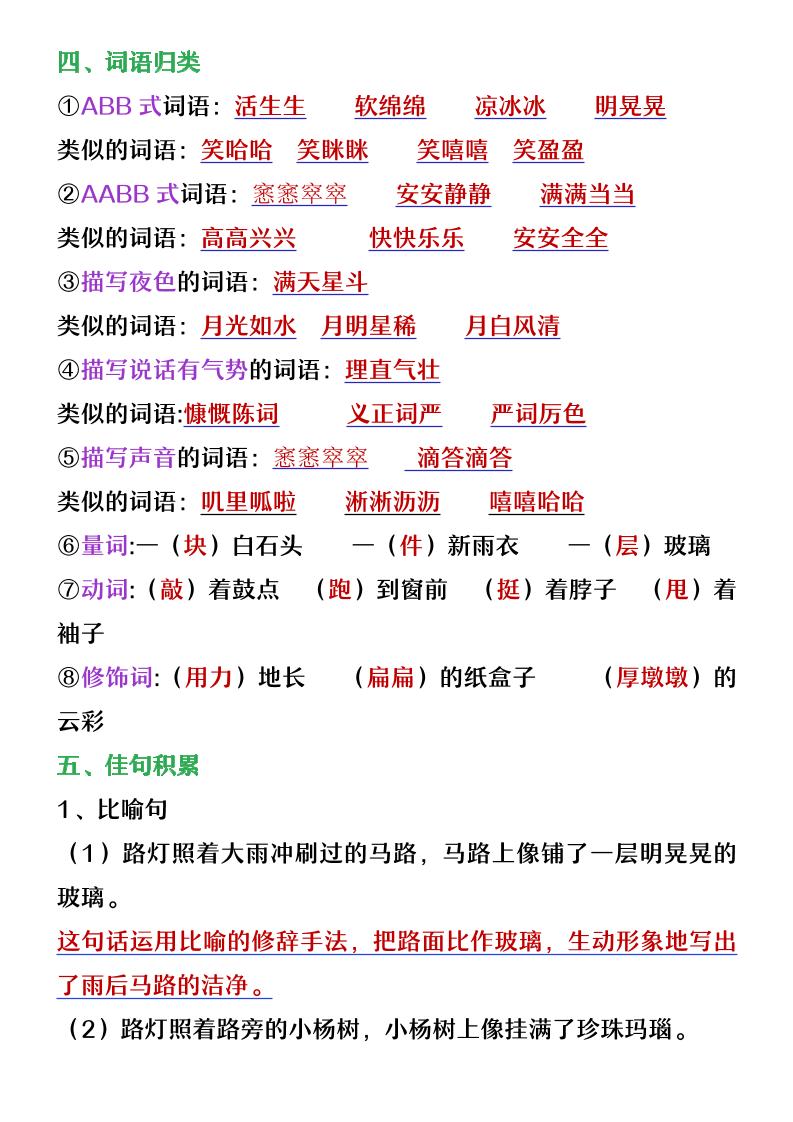 【2025秋新版】六年级上册语文第五单元重点考点梳理-shxbox省心宝盒